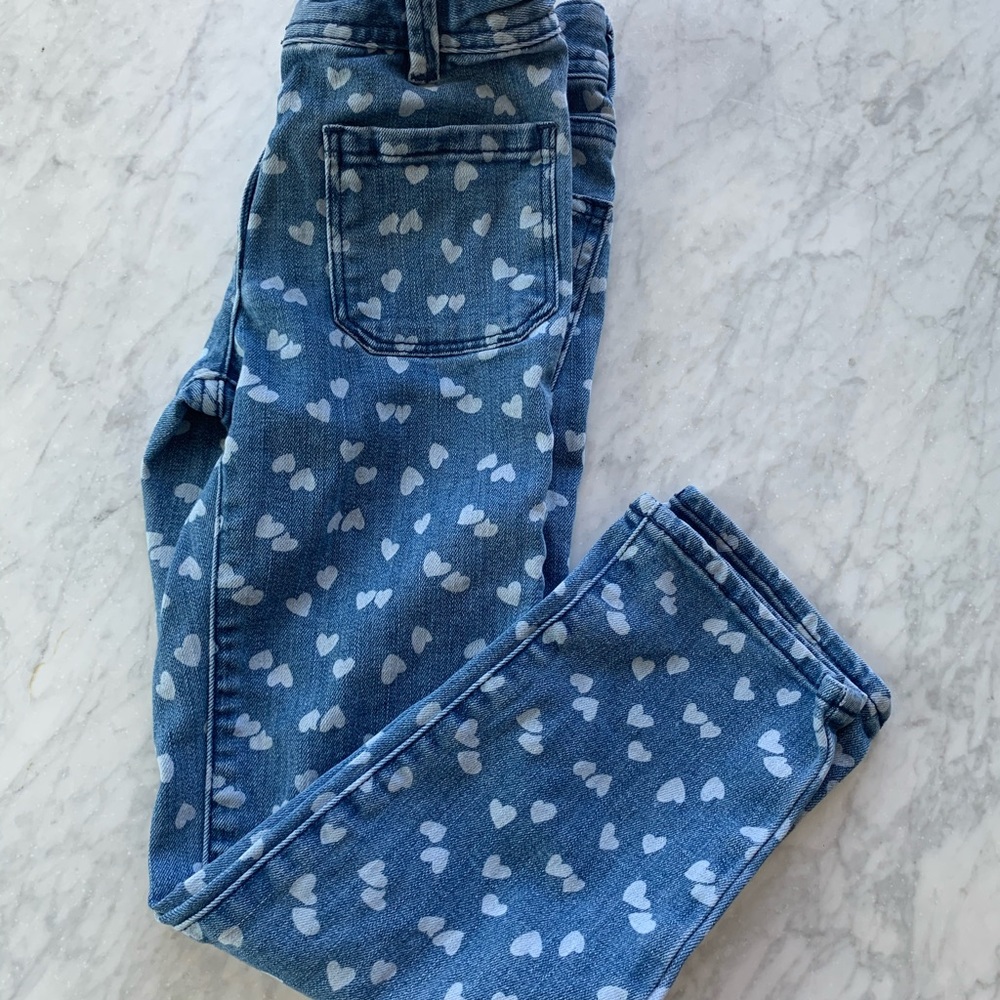 Like new girls crewcuts heart jeans